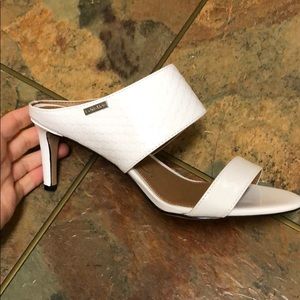 Calvin Klein white heels